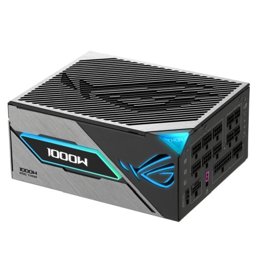 Asus 1000W ROG Thor Platinum III PSU, ATX 3.1, Fully Modular, 80+ Platinum, RGB Lighting, OLED Display, GaN MOSFET, GPU-First, Lambda A++